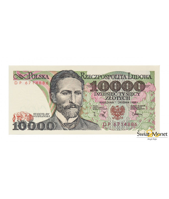 10 000 zł Stanisław Wyspiański 1988 seria DP UNC