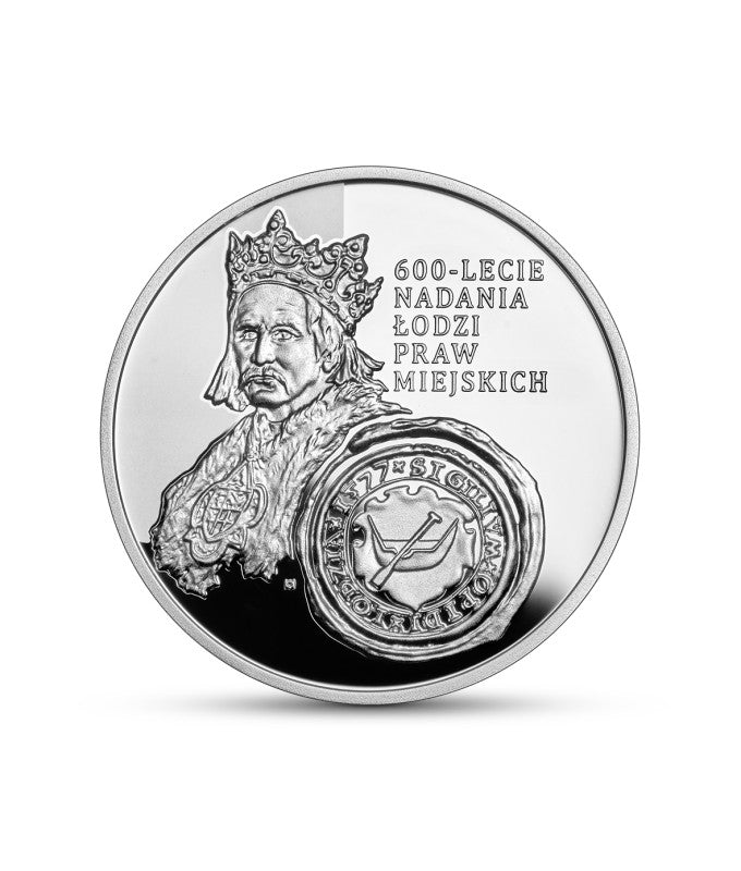 10 zł 600-lecie nadania Łodzi praw miejskich - Srebrna moneta 10 zł 2023