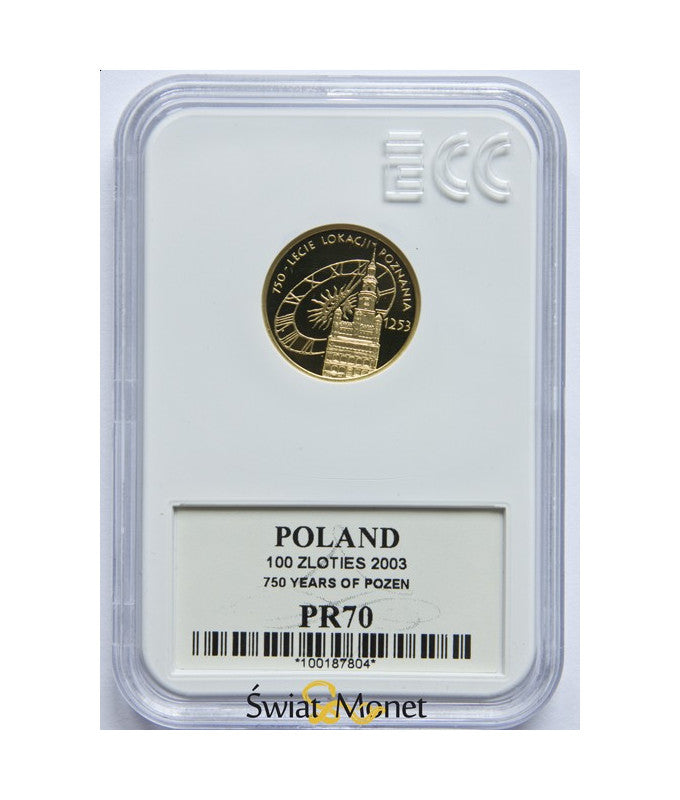 100 zł Lokacja Poznania 2003 GCN PR70