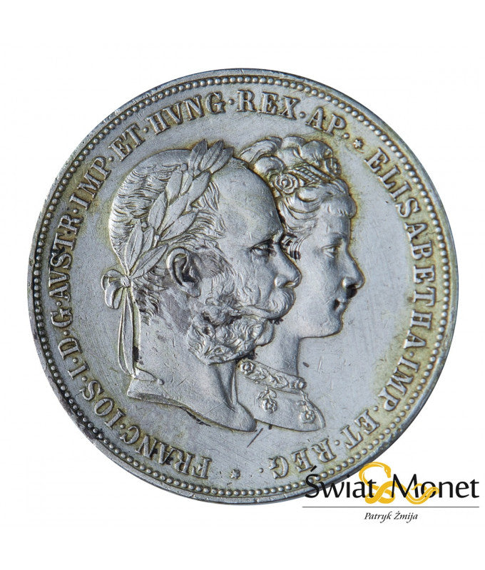Austria 2 guldeny 1879 srebrne wesele