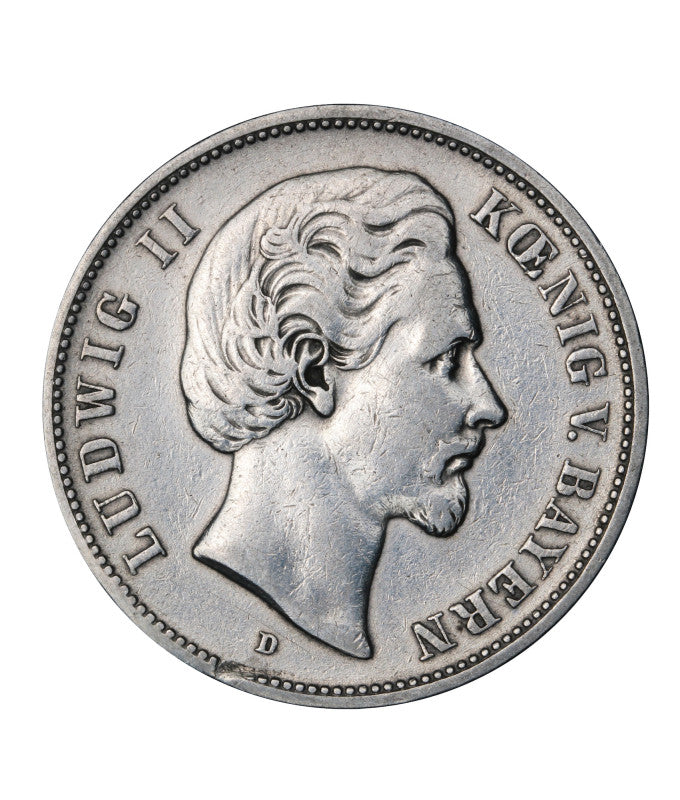 Niemcy - Bawaria - 5 marek 1875 - Ludwig II