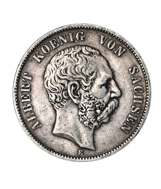 Niemcy - Saksonia - 5 marek 1875 - Albert - (N31)