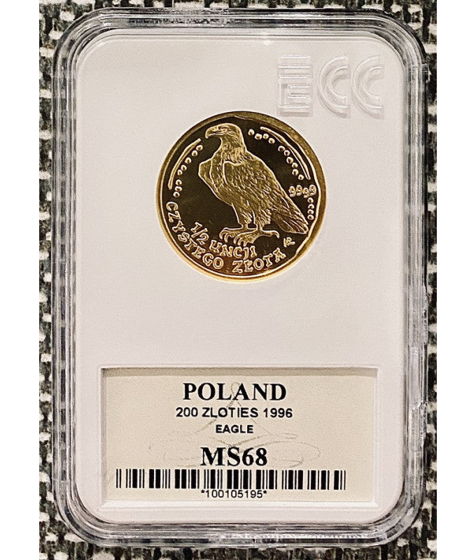 Złota moneta Orzeł Bielik 200 zł 1996