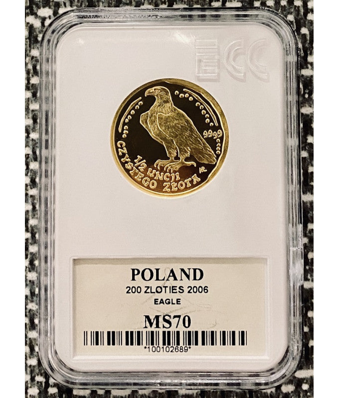 Złota moneta Orzeł Bielik 200 zł 2006
