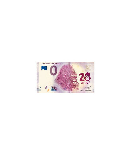 0 euro - la vallée des singes - Francja - 2018