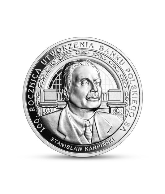 10 zł 100. rocznica utworzenia Banku Polskiego SA - moneta NBP 2024