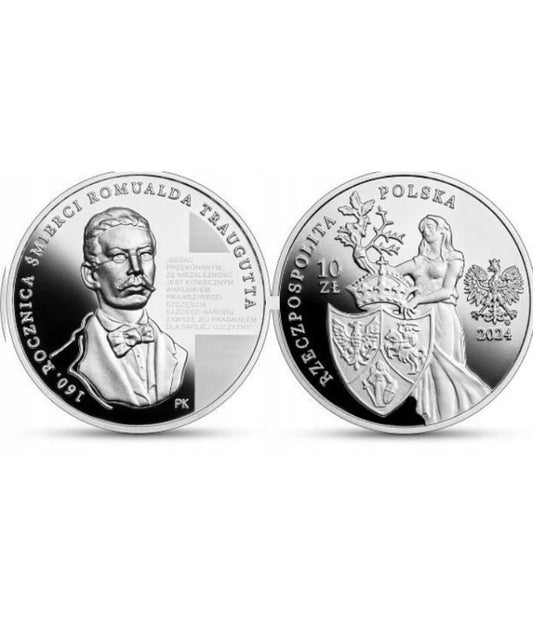 10 zł 160. rocznica śmierci Romualda Traugutta - 2024
