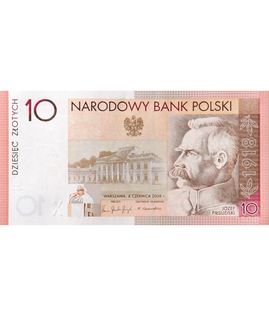 10 zł 90. rocznica odzyskania niepodległości 2008