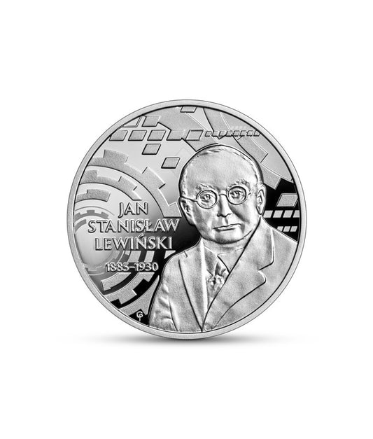 10 zł Stanisław Lewiński - Seria "Wielcy Polscy Ekonomiści NBP" - Srebrna moneta kolekcjonerska