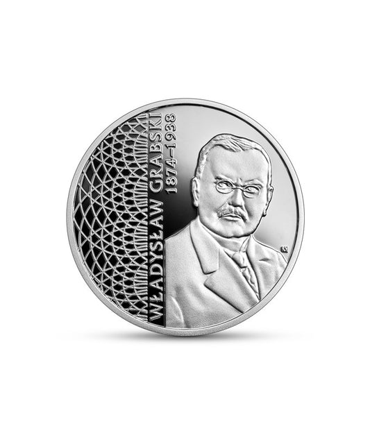 10 zł Władysław Grabski - Seria "Wielcy Polscy Ekonomiści NBP" - Srebrna moneta kolekcjonerska