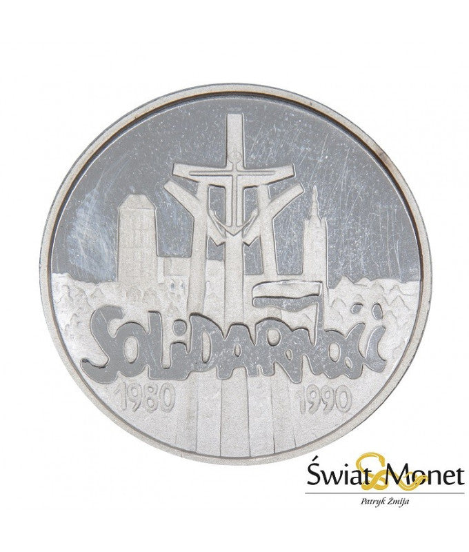 100 000 zł Solidarność mała 1990 gruba / grubas