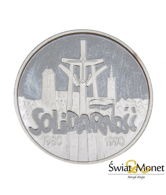 100 000 zł Solidarność mała 1990 gruba / grubas