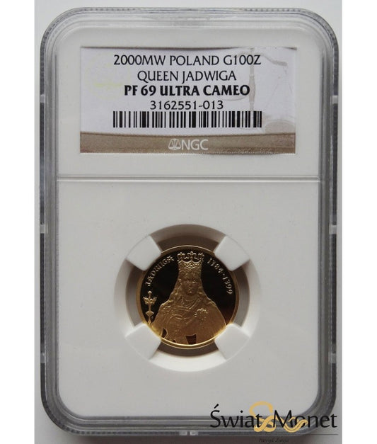 100 zł Królowa Jadwiga 2000 NGC PF69