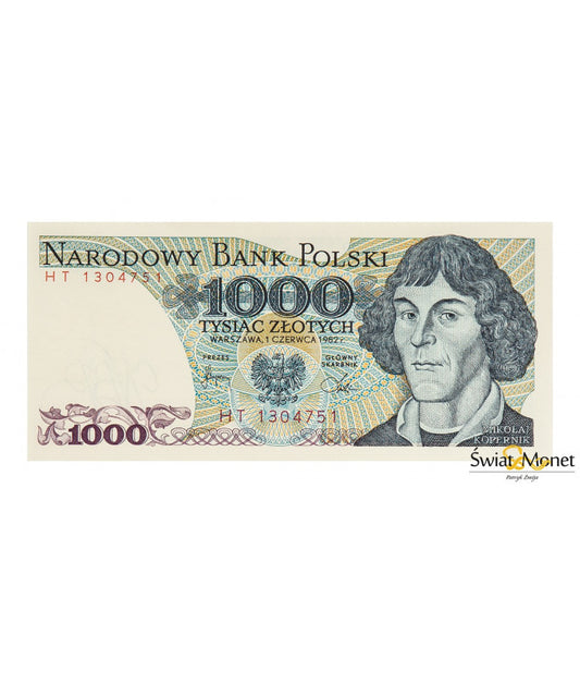 1000 zł Mikołaj Kopernik 1982 seria HT UNC