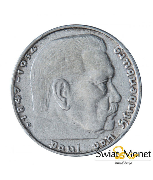 2 marki Hindenburg 1936 D Niemcy