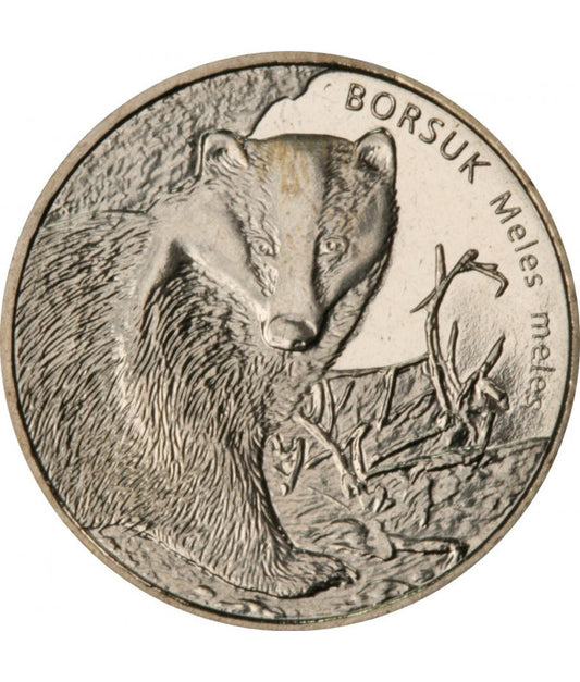2 zł Zwierzęta świata – borsuk 2011