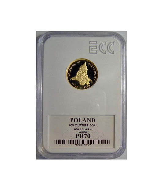 100 zł Bolesław III Krzywousty 2001 GCN PR70