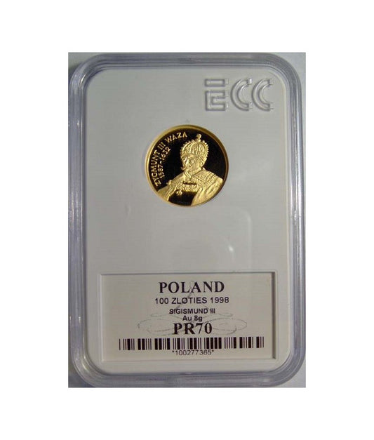 100 zł Zygmunt III Waza 1998 GCN PR70