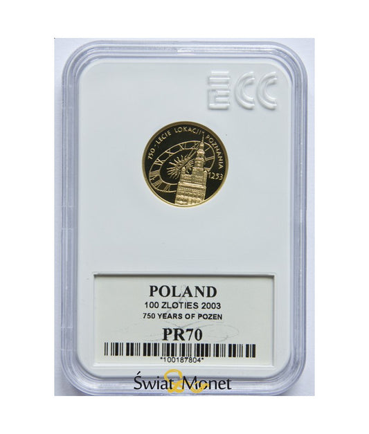 100 zł Lokacja Poznania 2003 GCN PR70