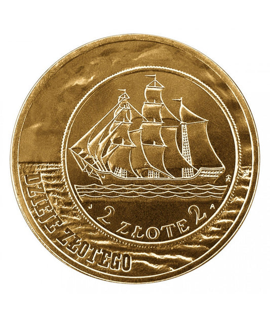 2 zł Dzieje złotego Żaglowiec 2005