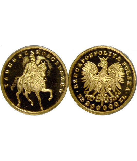200 000 zł Tadeusz Kościuszko 1990 nakład 13 sztuk
