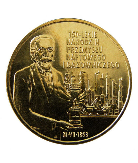 2 zł 150-lecie narodzin przemysłu naftowego i gazowniczego 2003