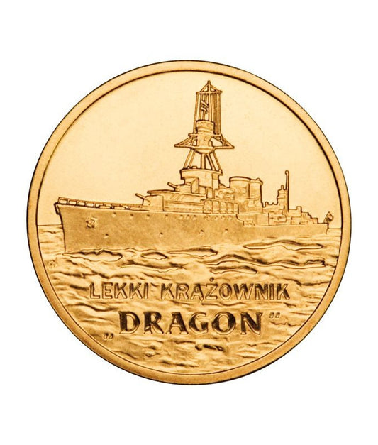 2 zł Polskie okręty Lekki krążownik Dragon 2012