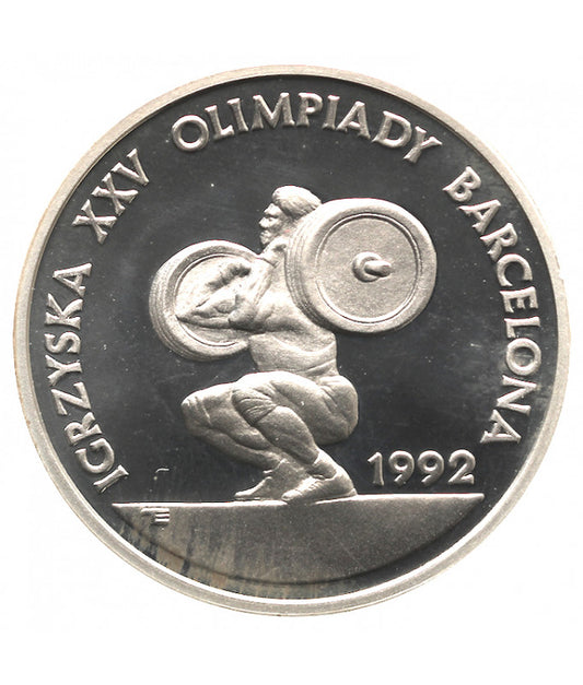 200 000 zł Igrzyska Olimpijskie Barcelona - ciężarowiec - 1991