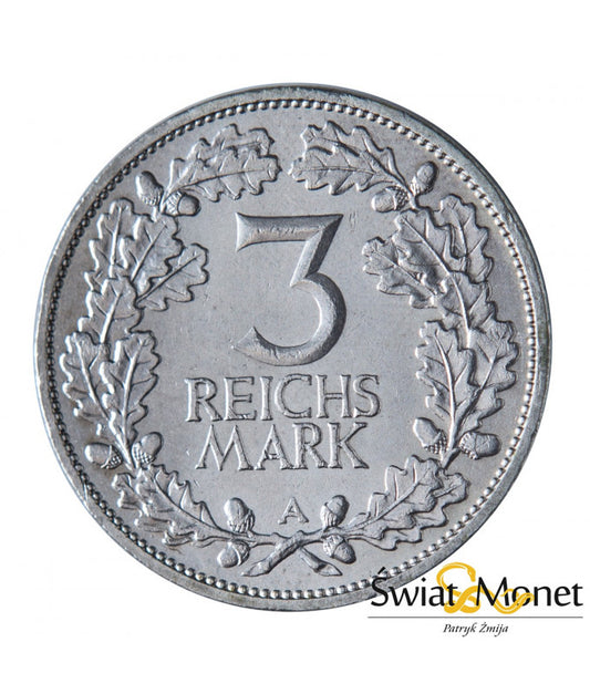 3 marki 1925 A Rheinlande st. -I Weimar  Niemcy (2)