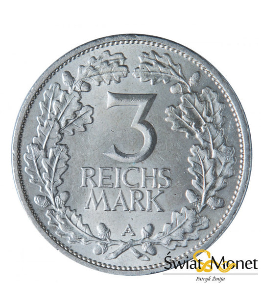 3 marki 1925 A Rheinlande st. I Weimar  Niemcy (1)