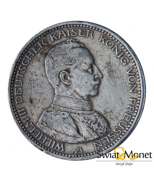 5 marek 1913 A Wilhelm II mundur Prusy
