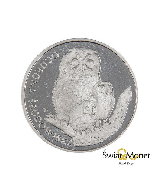 500 zł Sowa z młodymi - ochrona środowiska 1986