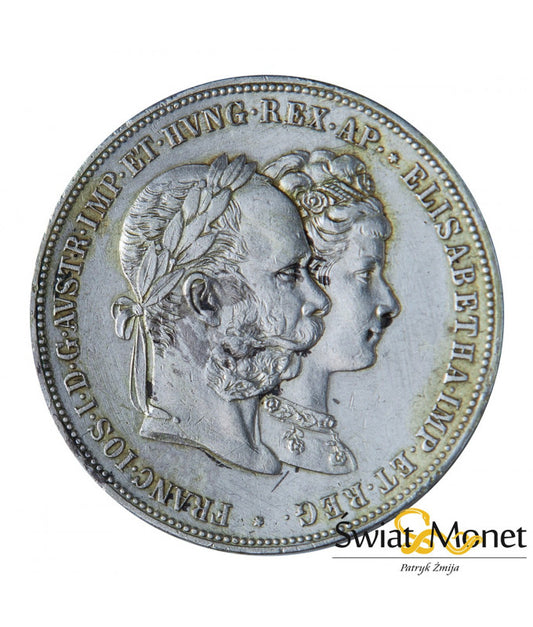 Austria 2 guldeny 1879 srebrne wesele
