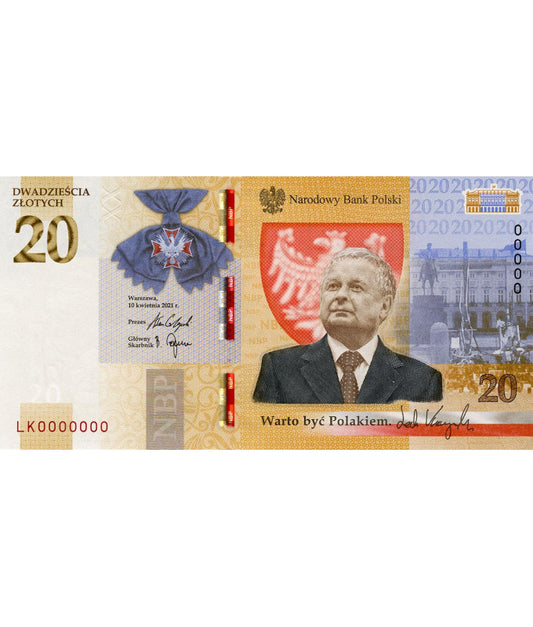 Banknot 20 zł Lech Kaczyński - Warto być Polakiem