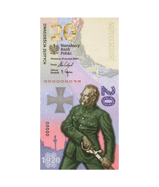 Banknot 20 zł Bitwa Warszawska 1920