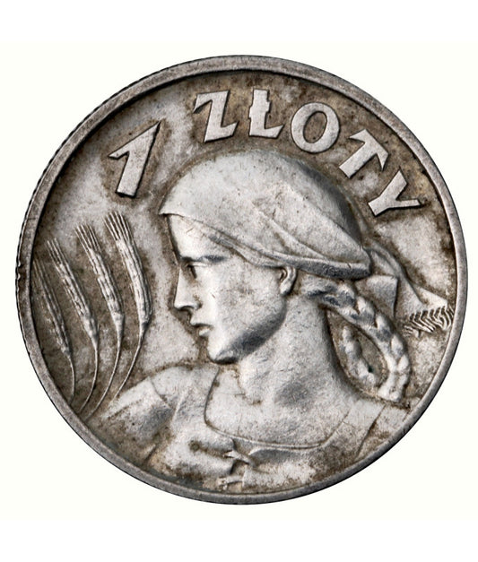 II RP - 1 złoty 1925 - Żniwiarka - (O2)
