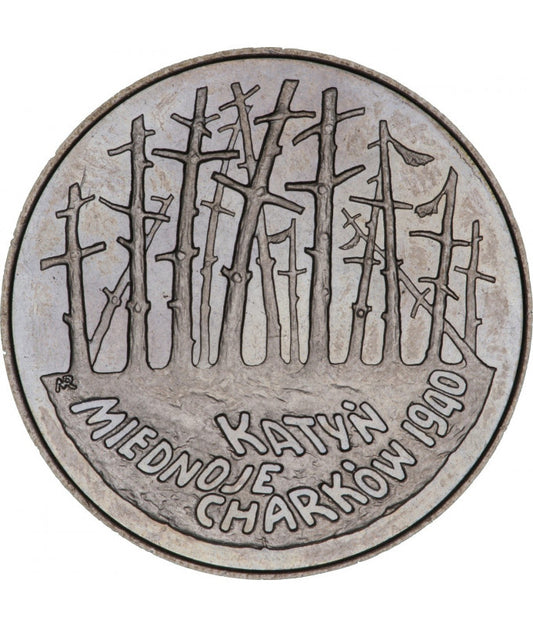 Moneta 2 zł Katyń, Miednoje, Charków