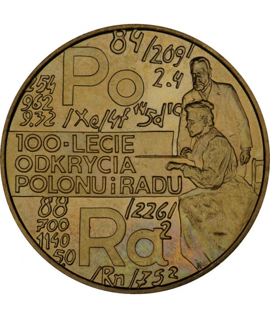 Moneta 2 zł Polon i Rad