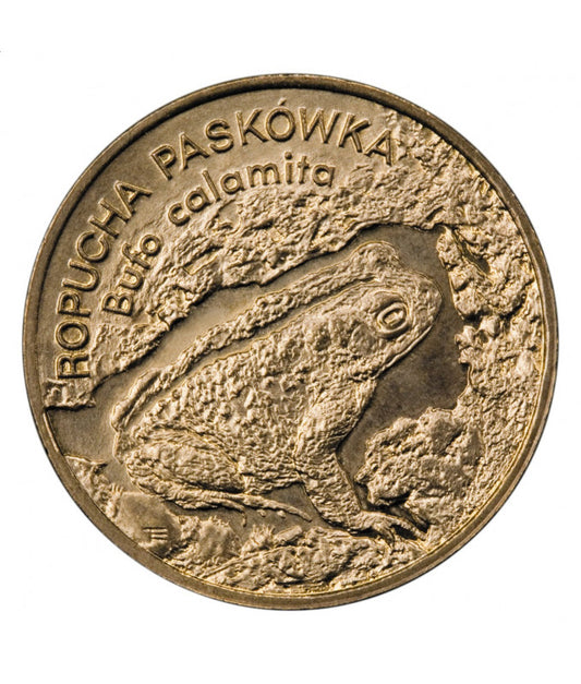Moneta 2 zł ropucha paskówka