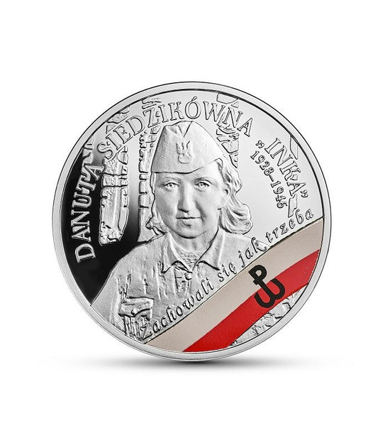 Moneta kolekcjonerska 10 zł Danuta Siedzikówna „Inka”
