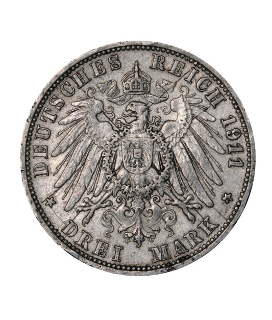 Niemcy - Prusy - 3 marki 1911 - Wilhelm II - (N26)