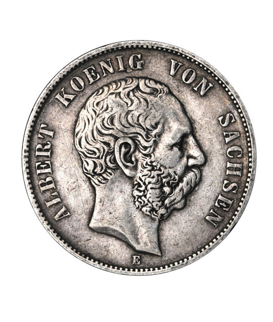 Niemcy - Saksonia - 5 marek 1875 - Albert - (N31)