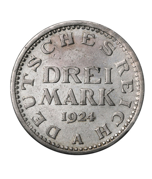 Niemcy - Weimar - 3 marki 1924 A - Berlin - (N51)