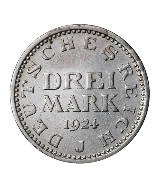 Niemcy - Weimar - 3 marki 1924 J - Hamburg - (N50)