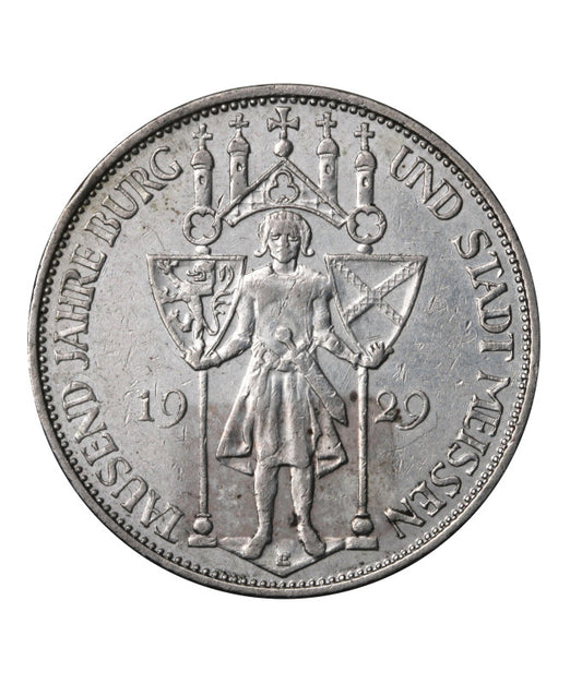 Niemcy - Weimar - 3 marki 1929 E - 1000-lecie Miśni - (N48)