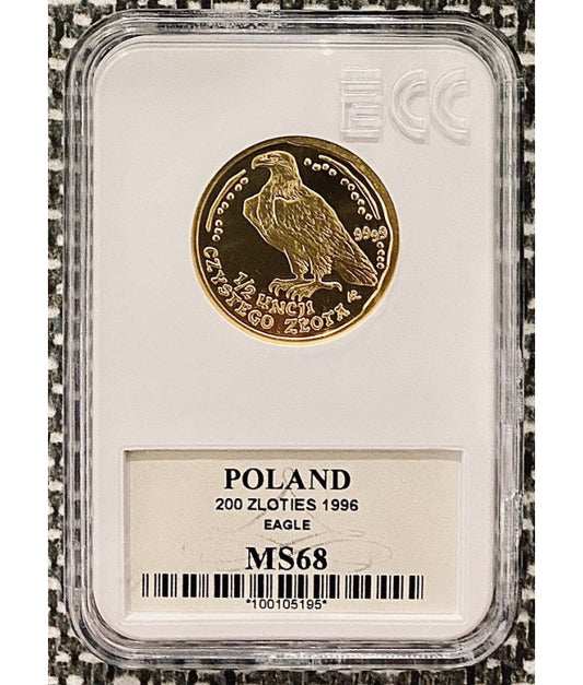 Złota moneta Orzeł Bielik 200 zł 1996