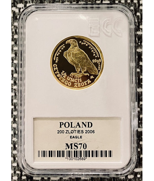 Złota moneta Orzeł Bielik 200 zł 2006