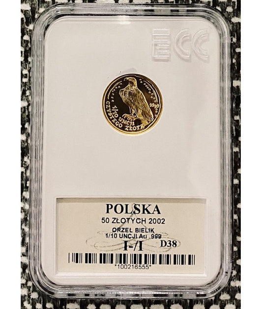 Złota moneta Orzeł Bielik 50 zł 2002